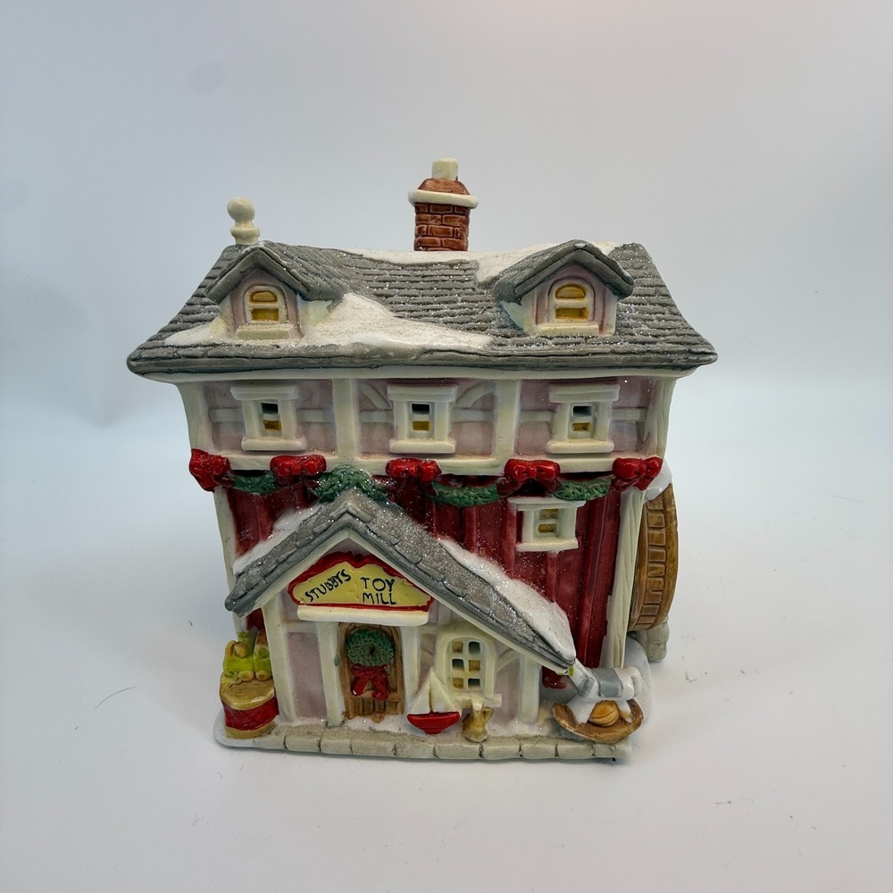 VTG‎ Stubby's Toy Mill Santakin's Village Christmas Village Home Decor Porcelain